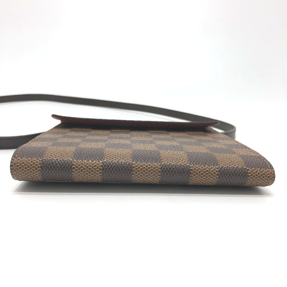LOUIS VUITTON Shoulder Bag N62935  Damier canvas Brown Damier CD case DVD mens(Unisex) Used Authentic