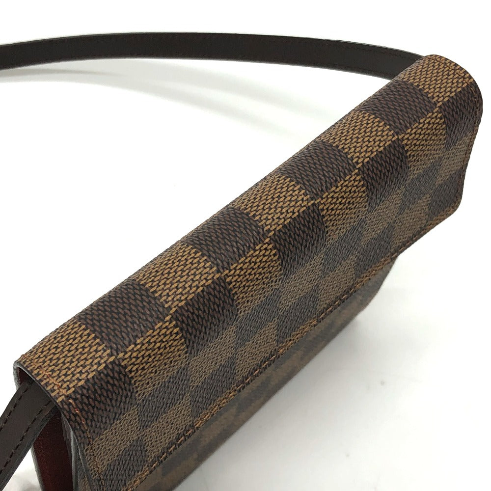 LOUIS VUITTON Shoulder Bag N62935  Damier canvas Brown Damier CD case DVD mens(Unisex) Used Authentic