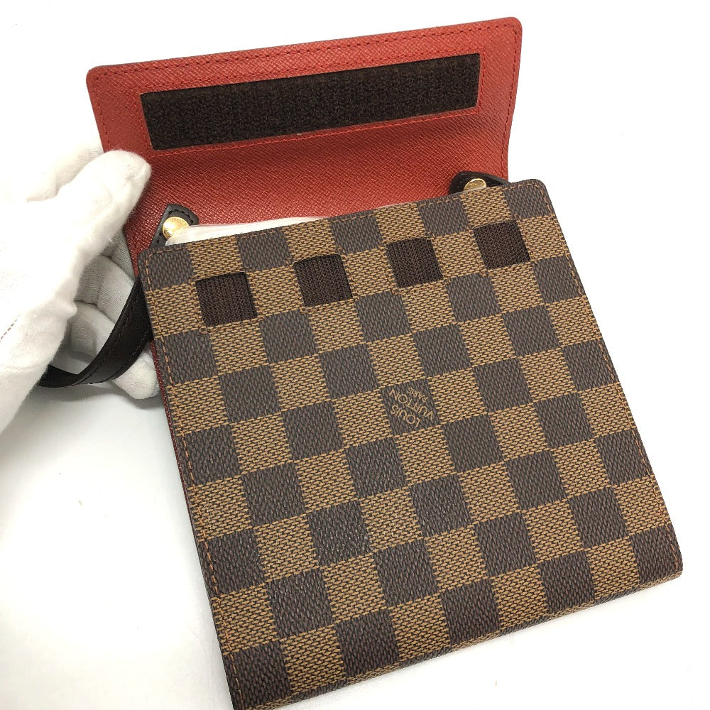 LOUIS VUITTON Shoulder Bag N62935  Damier canvas Brown Damier CD case DVD mens(Unisex) Used Authentic