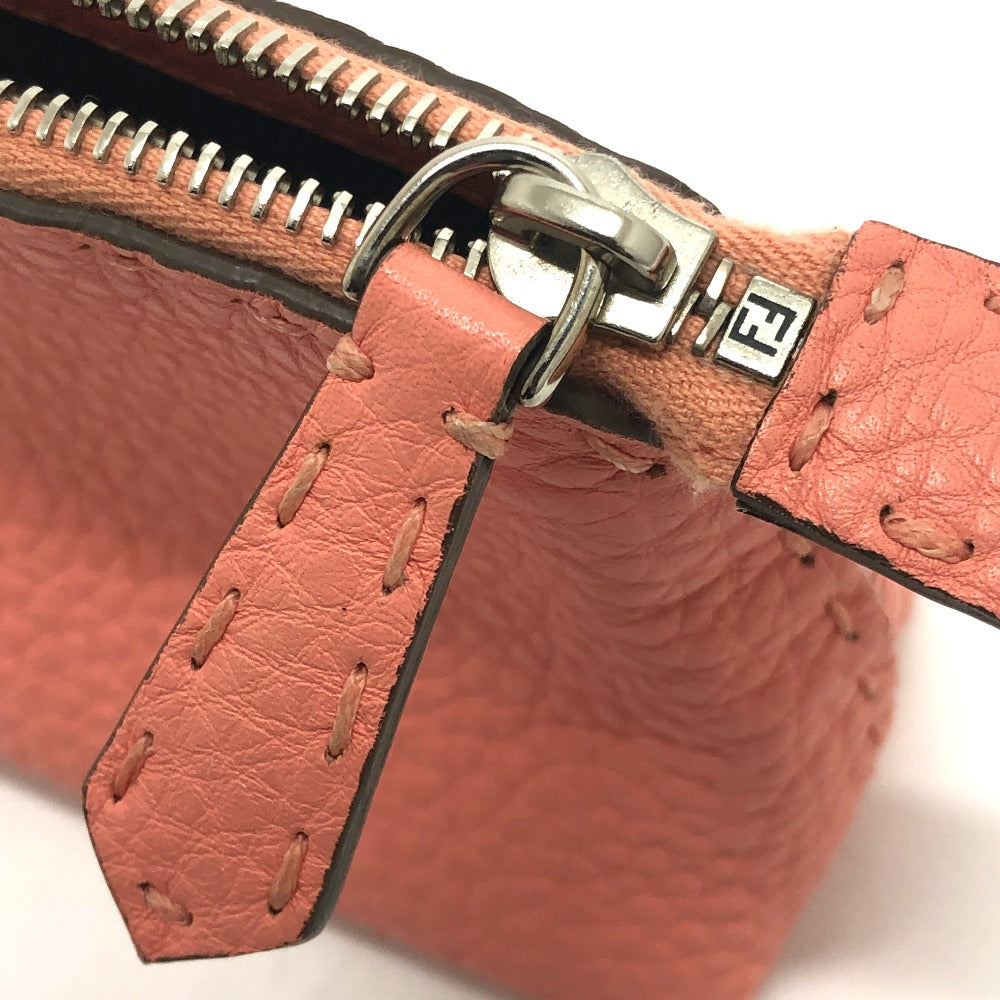 FENDI Pouch 8N0114 leather pink Celeria Women Used Authentic