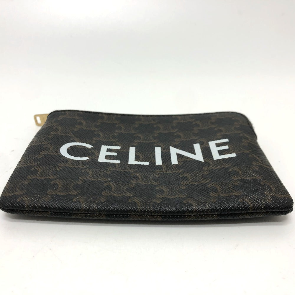CELINE Coin case 10C662CA2 PVC / Leather Brown Triomphe Women(Unisex) Used Authentic