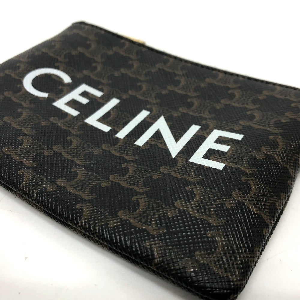 CELINE Coin case 10C662CA2 PVC / Leather Brown Triomphe Women(Unisex) Used Authentic