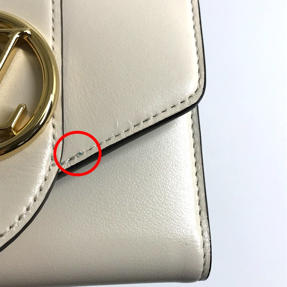 LOUIS VUITTON Trifold wallet M69176 leather white Portefeuille LV Pont Neuf Women Used Authentic