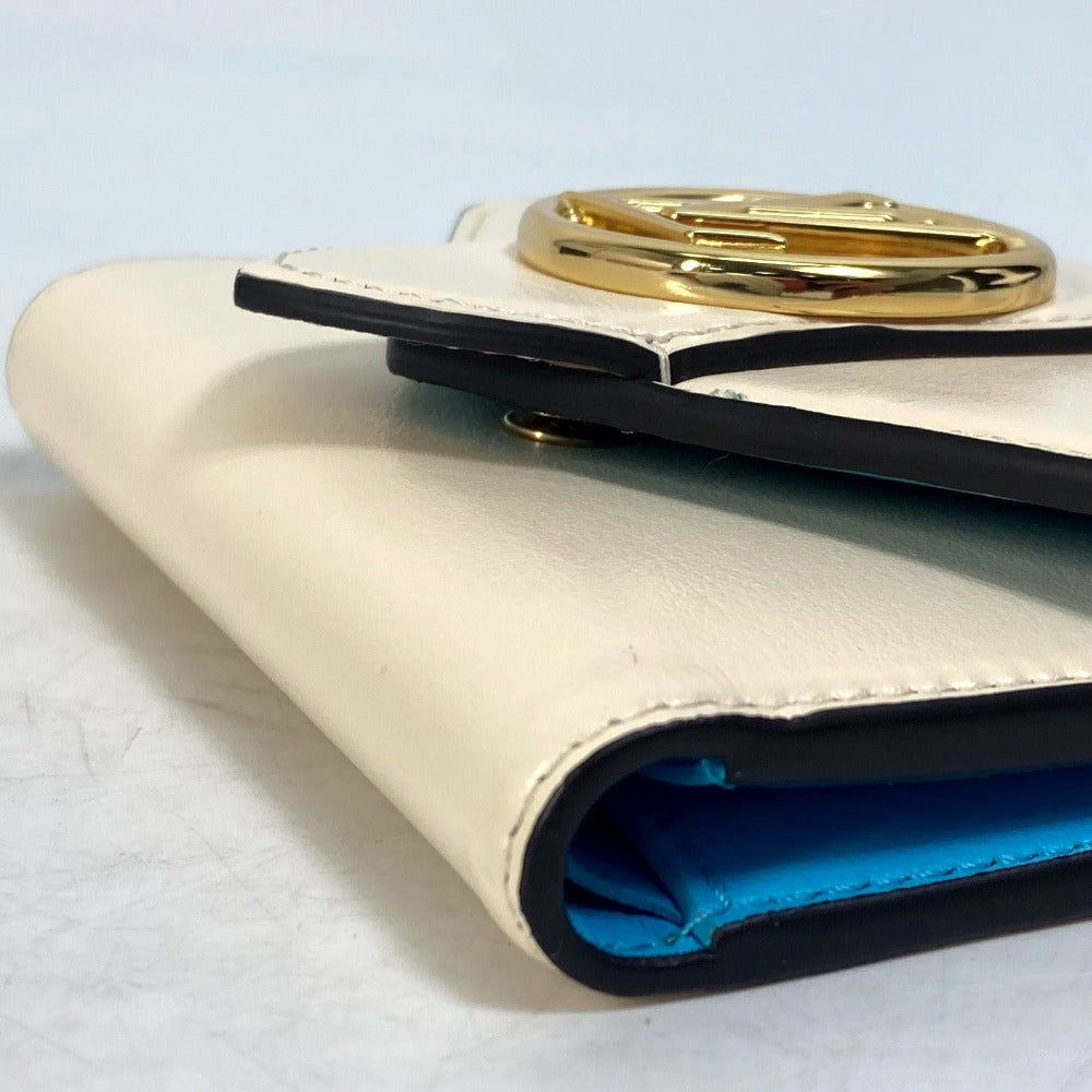 LOUIS VUITTON Trifold wallet M69176 leather white Portefeuille LV Pont Neuf Women Used Authentic