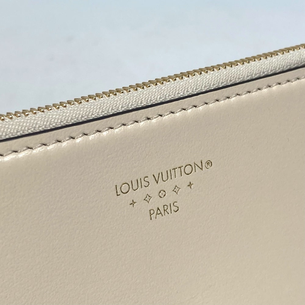 LOUIS VUITTON Trifold wallet M69176 leather white Portefeuille LV Pont Neuf Women Used Authentic
