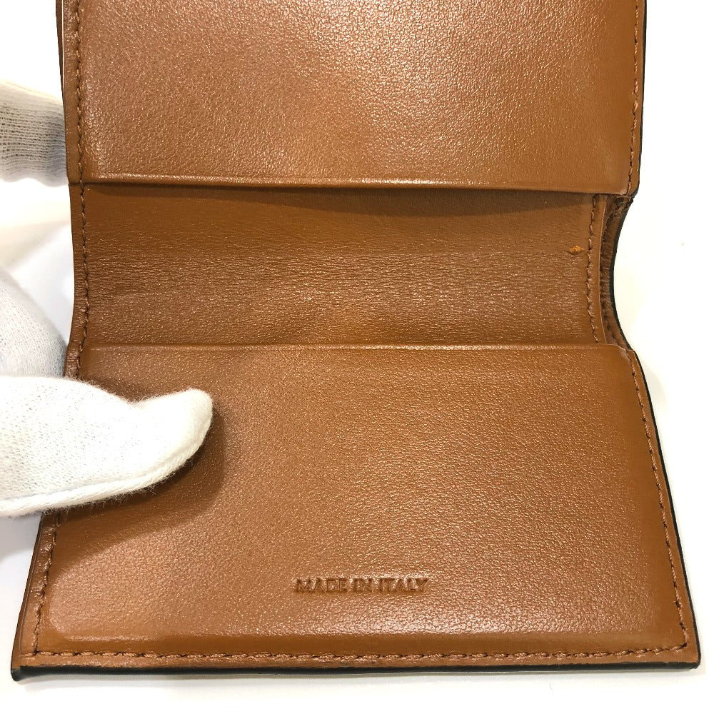 CELINE Trifold wallet PVC / Leather Brown Triomphe Small trifold Women Used Authentic