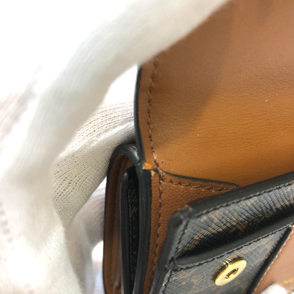 CELINE Trifold wallet PVC / Leather Brown Triomphe Small trifold Women Used Authentic