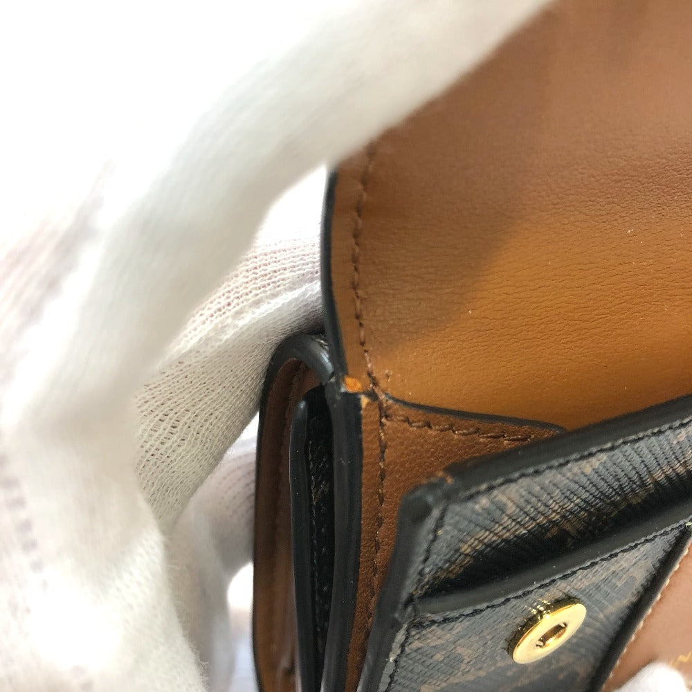 CELINE Trifold wallet PVC / Leather Brown Triomphe Small trifold Women Used Authentic