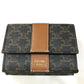 CELINE Trifold wallet PVC / Leather Brown Triomphe Small trifold Women Used Authentic