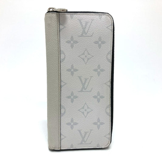 LOUIS VUITTON Long Wallet Purse M30446 canvas / taigarama white Taigarama long wallet Zippy Wallet Vertical mens Used Authentic