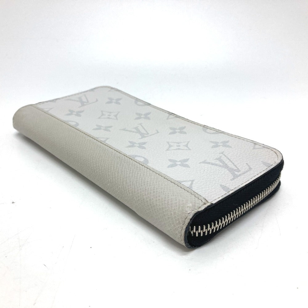 LOUIS VUITTON Long Wallet Purse M30446 canvas / taigarama white Taigarama long wallet Zippy Wallet Vertical mens Used Authentic