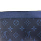 LOUIS VUITTON Pouch M30278 Leather/Tigarama blue Taigalama Pochette Discovery PM mens Used Authentic