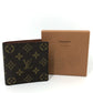 LOUIS VUITTON Folded wallet M61675 Monogram canvas Brown Monogram Portefeuille Marco mens Used Authentic