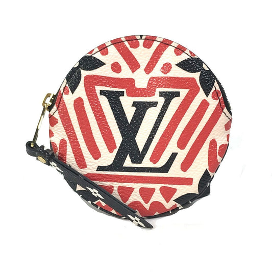 LOUIS VUITTON Coin case M69505 Monogram canvas Red x white x black LV Clafoutis Portonet Ron Women Used Authentic