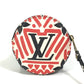 LOUIS VUITTON Coin case M69505 Monogram canvas Red x white x black LV Clafoutis Portonet Ron Women Used Authentic