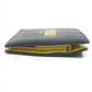 FENDI Folded wallet 7M0001 leather Black x yellow logo mens Used Authentic