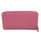 PRADA Long Wallet Purse 1ML506 saffiano leather pink logo Saffiano Shine Women Used Authentic