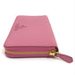 PRADA Long Wallet Purse 1ML506 saffiano leather pink logo Saffiano Shine Women Used Authentic