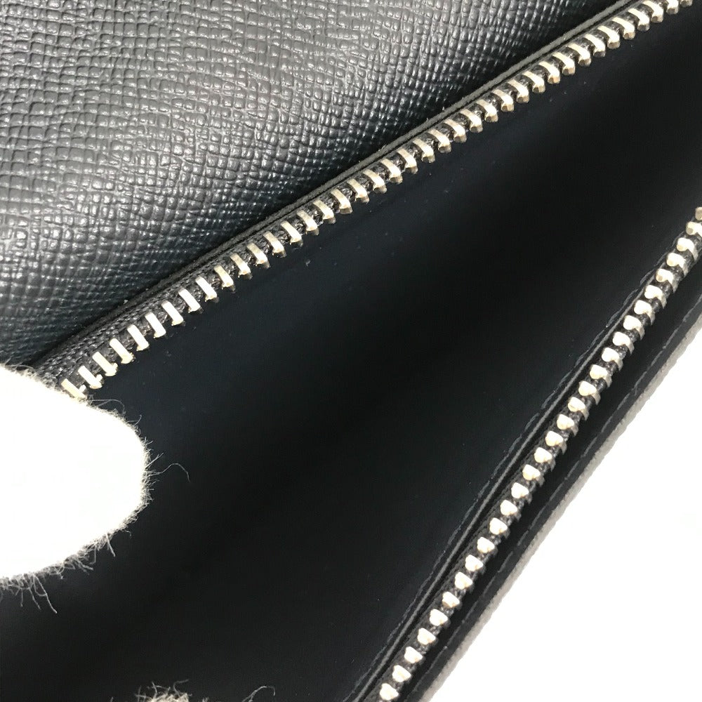LOUIS VUITTON Long Wallet Purse M30502 Taiga Leather Dark Navy type Taiga Portefeuille Braza mens Used Authentic