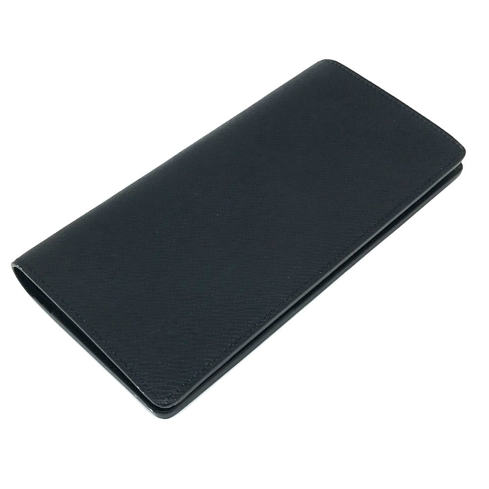 LOUIS VUITTON Long Wallet Purse M30502 Taiga Leather Dark Navy type Taiga Portefeuille Braza mens Used Authentic