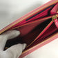 PRADA Long Wallet Purse leather pink logo Long wallet Women Used Authentic