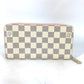 LOUIS VUITTON Long Wallet Purse N63503 Damier Azur Canvas white Damier Azur Zippy wallet Women Used Authentic
