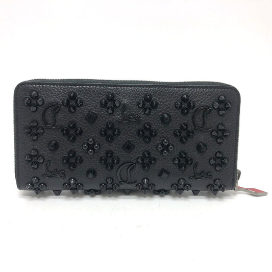 Christian Louboutin Long Wallet Purse 3175224 leather black Studs Panettone mens Used Authentic