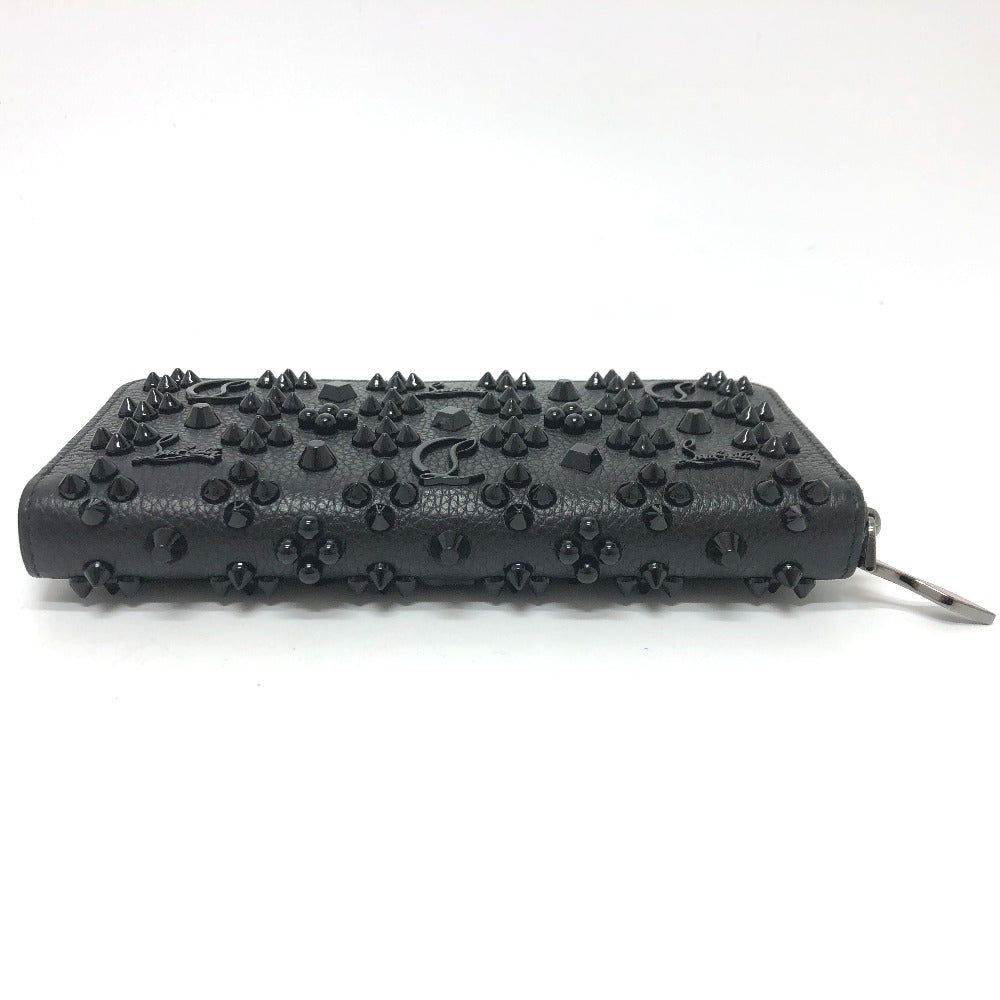 Christian Louboutin Long Wallet Purse 3175224 leather black Studs Panettone mens Used Authentic