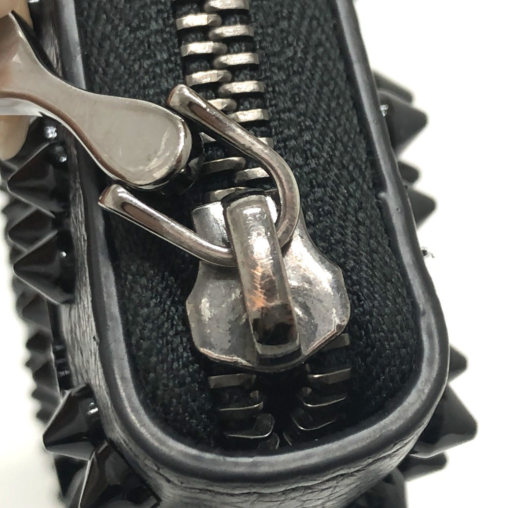 Christian Louboutin Long Wallet Purse 3175224 leather black Studs Panettone mens Used Authentic