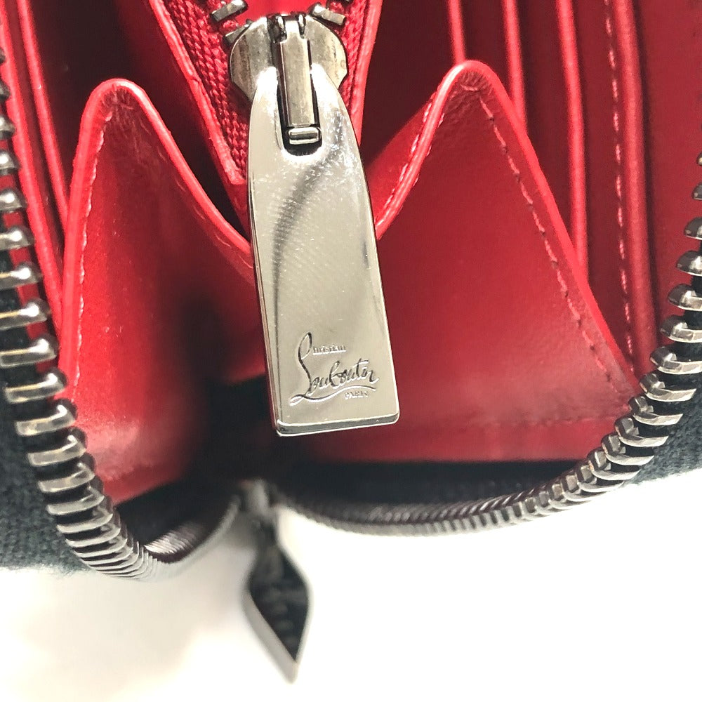 Christian Louboutin Long Wallet Purse 3175224 leather black Studs Panettone mens Used Authentic