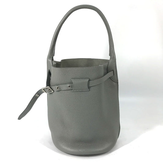 CELINE Handbag 187243 leather gray Shoulder bag with pouch Big bag Bucket Women Used Authentic