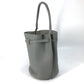 CELINE Handbag 187243 leather gray Shoulder bag with pouch Big bag Bucket Women Used Authentic