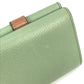 LOEWE Trifold wallet leather green anagram Small bar Tikal wallet Women Used Authentic