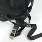 PRADA Backpack 1BZ038 Nylon / leather black Triangle logo plate check mens Used Authentic