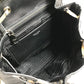 PRADA Backpack 1BZ038 Nylon / leather black Triangle logo plate check mens Used Authentic