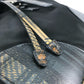 PRADA Backpack 1BZ038 Nylon / leather black Triangle logo plate check mens Used Authentic