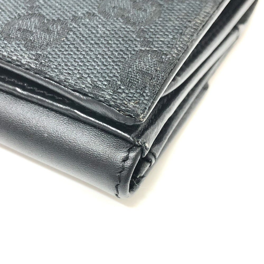 GUCCI Folded wallet 035.2184 GG canvas black GG Jackie Women Used Authentic