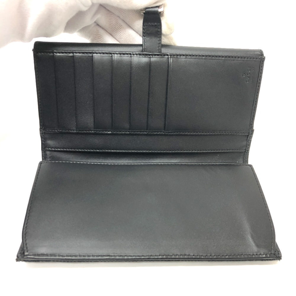 GUCCI Folded wallet 035.2184 GG canvas black GG Jackie Women Used Authentic