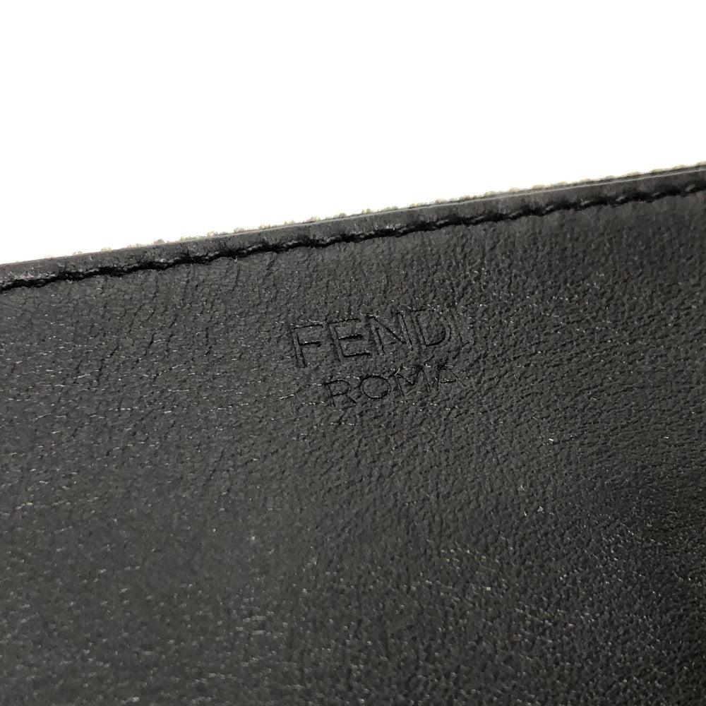 FENDI Clutch bag 7N0078  leather black LOVE mens Used Authentic