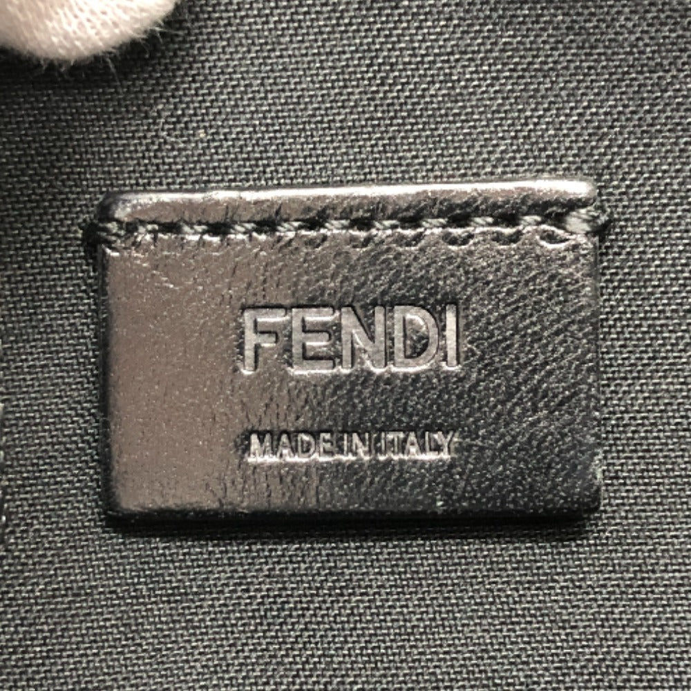 FENDI Clutch bag 7N0078  leather black LOVE mens Used Authentic