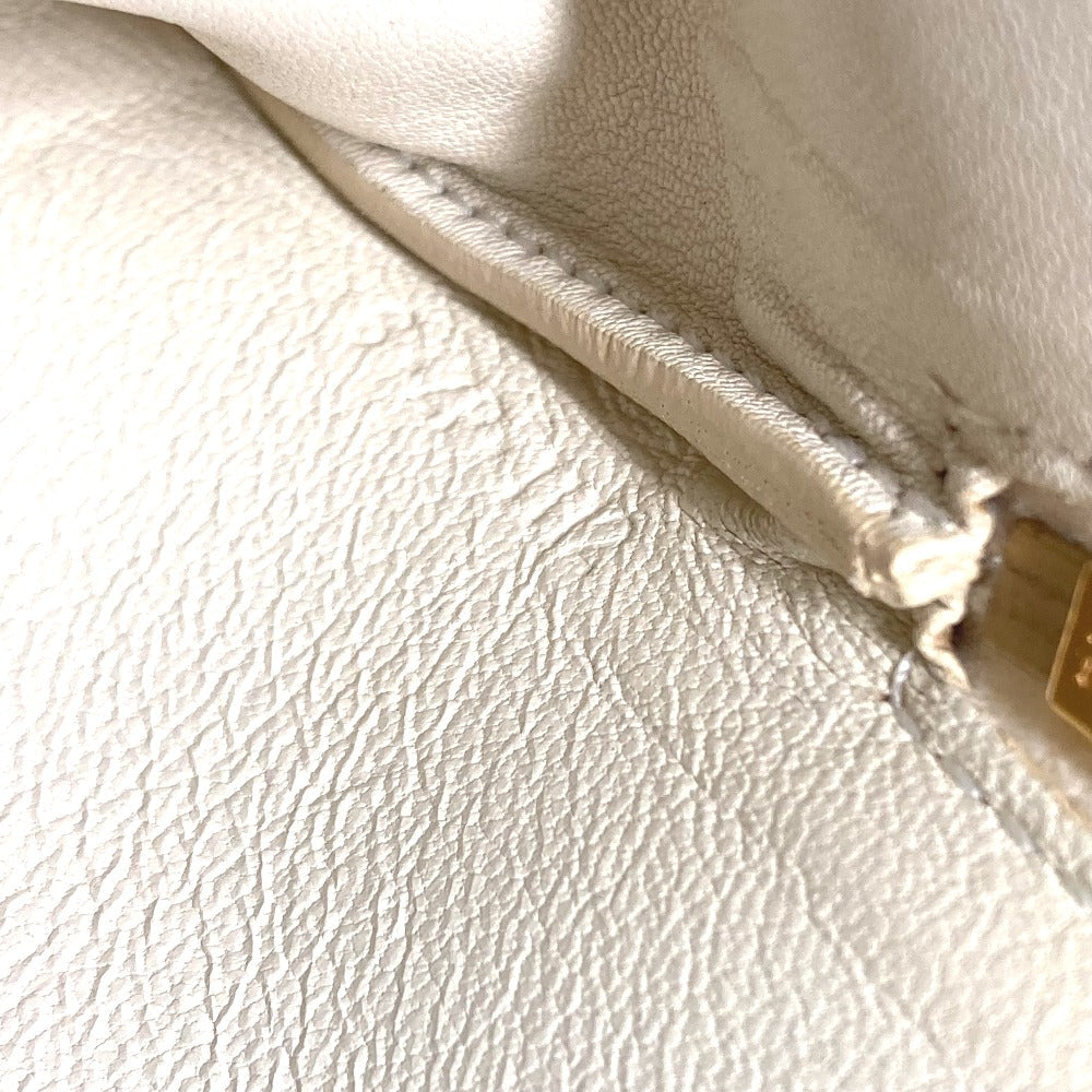 CELINE Clutch bag leather White x yellow By color Women Used Authentic