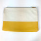 CELINE Clutch bag leather White x yellow By color Women Used Authentic