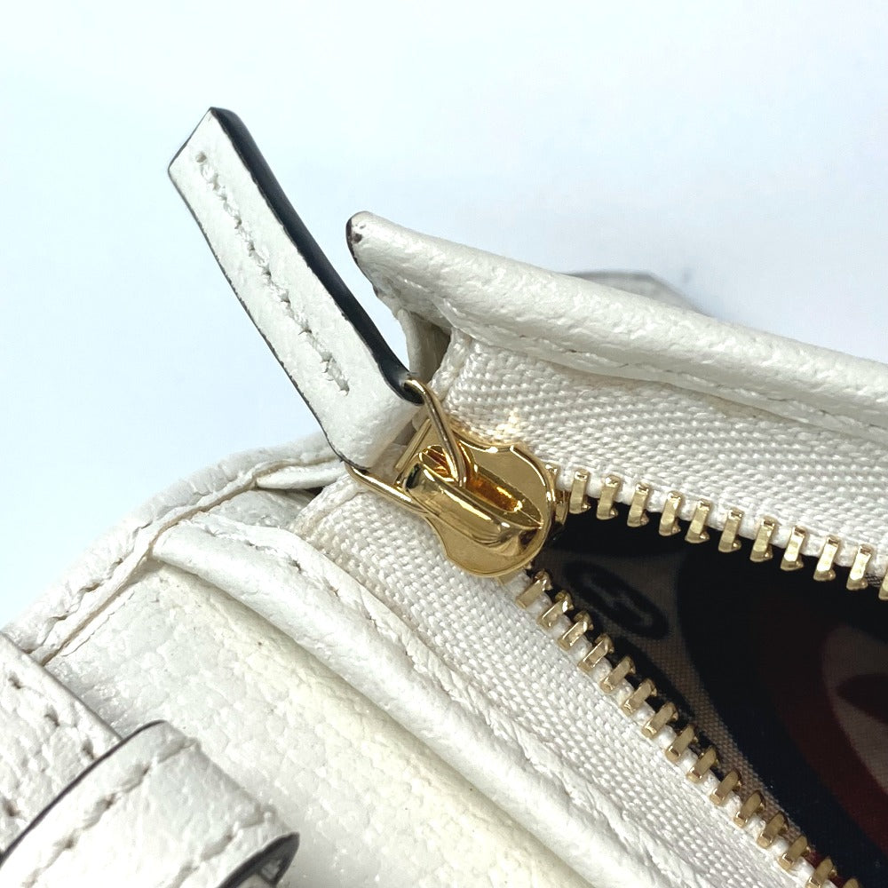GUCCI Folded wallet 702248 leather white adidas adidas collaboration Horsebit mens Used Authentic