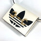 GUCCI Folded wallet 702248 leather white adidas adidas collaboration Horsebit mens Used Authentic