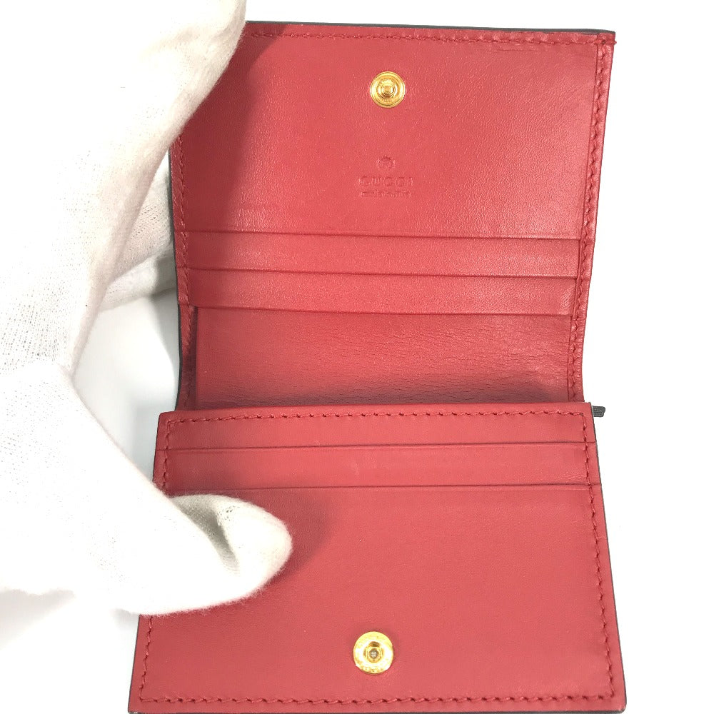 GUCCI Folded wallet 506277 GG Supreme Canvas Beige x pink GG Supreme BOSCO BOSCO applique dog Women Used Authentic