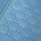 GUCCI Shoulder Bag 466507 leather blue Micro Guccisima Shoulder wallet Women Used Authentic