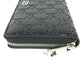 GUCCI Long Wallet Purse 473928 leather black GG long wallet Guccisima mens Used Authentic