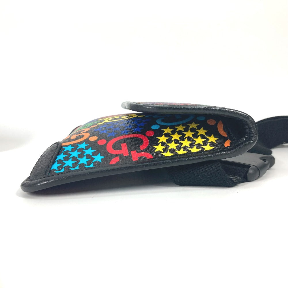 GUCCI Sling bag 598113 Leather / PVC multicolor GG Supreme psychedelic belt bag mens Used Authentic