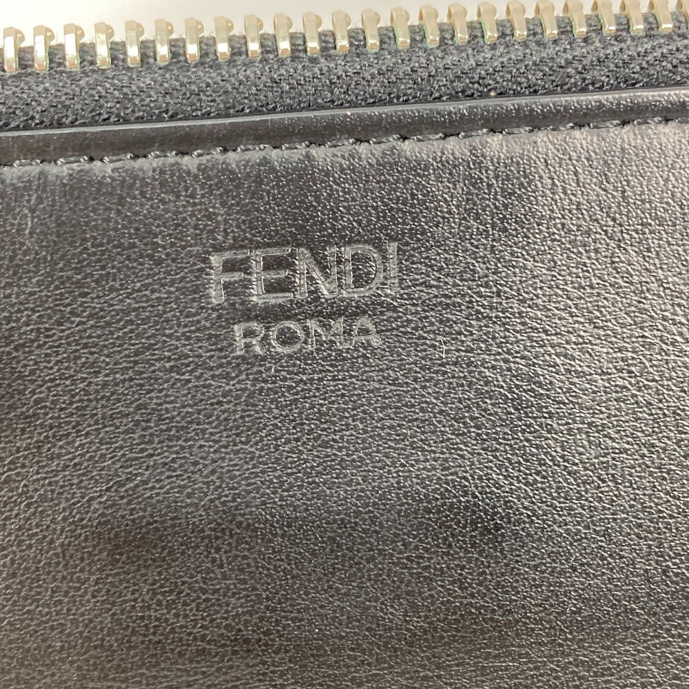 FENDI Clutch bag 7N0078 leather black monster Women Used Authentic