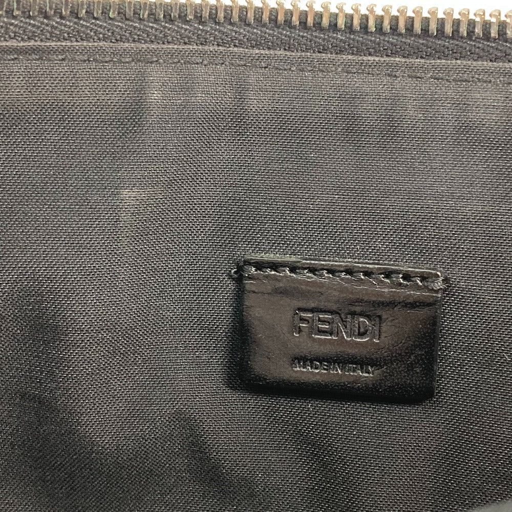 FENDI Clutch bag 7N0078 leather black monster Women Used Authentic